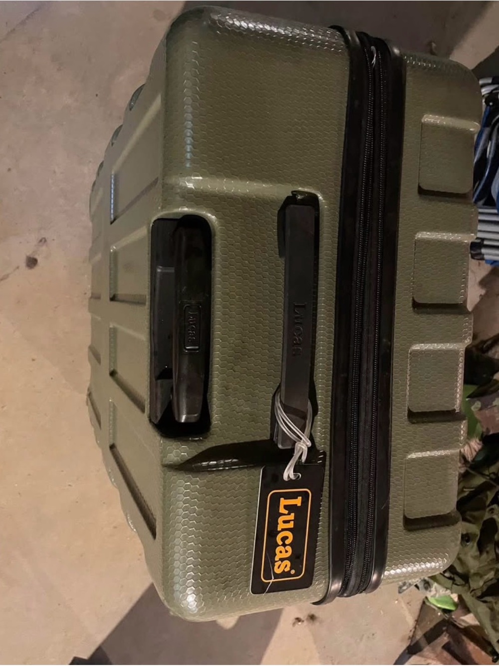Lucas Olive Green Hard-Shell Travel Case